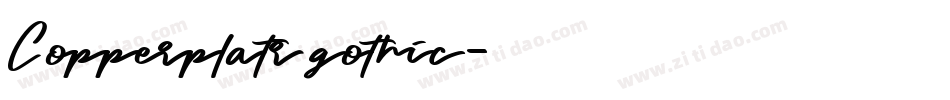 Copperplatr gothic字体转换